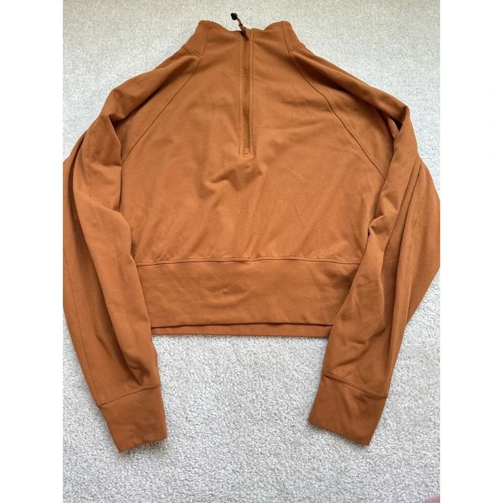 Lululemon Butternut Brown Ready To Rulu Half-Zip Pullover Size 8/10